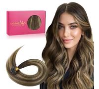 WENNALIFE Extension Cheveux Naturel Keratine, 60cm 50g 50 brins. Extensions de cheveux naturels avec des collages de kératine, U Tip Hair, extensions de cheveux naturels invisibles.