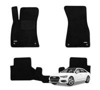 WENNEBIRD Tapis de Sol Audi A6, A6 Allroad, A6 Avant, S6, RS6 (C8) 2019-2025 en Moquette Supérieure, 1,3 cm d'Épaisseur, Imperméable Antidérapant Toutes Saisons - 3 pièces