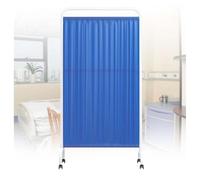 WENNEWU Cloison SéParation MéDicale sur roulettes,SéParateur Salle MéDicale avec roulettes Verrouillables,ClôTure Temporaire,Facile à Nettoyer,pour Cabinet MéDical/Salle D'Examen,Navy Blue,5 Panel