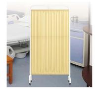 WENNEWU Cloison SéParation MéDicale sur roulettes,SéParateur Salle MéDicale avec roulettes Verrouillables,ClôTure Temporaire,Facile à Nettoyer,pour Cabinet MéDical/Salle D'Examen,Beige,5 Panel