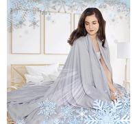 WENNEWU Couverture RafraîChissante, Couverture D'éTé en Soie GlacéE, Couette ClimatiséE, 100% Rayonne DéRivéE du Bambou, pour Dormeurs Chauds Et Pulls Nuit, Toutes Saisons,Gris,100 * 150cm