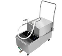 WENNEWU Filtre à Huile sur Camion, Friteuse Mobile Commerciale De 55 L, SystèMe De Filtration D'Huile De Cuisson, avec Papier Filtre, Acier Inoxydable, pour SupermarchéS Et Restaurants,Style a