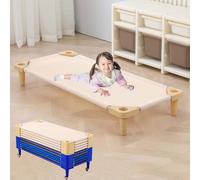 WENNEWU Lits De Sieste Portables pour Tout-Petits, Sieste des Enfants, Lits De CrèChe Empilables, PrêTs à Monter, Gain De Place, pour Les Classes De Maternelle,Beige,10PCS 138cm