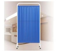 WENNEWU Paravent MéDical 1, 2, 3, 4 Ou 5 Panneaux, SéParateur PièCe 90X180cm avec roulettes, Panneau SéParation Autoportant, ClôTure Temporaire, pour HôPital, Grande Salle Classe,Navy Blue,5 Panel