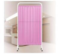 WENNEWU Paravent MéDical 1, 2, 3, 4 Ou 5 Panneaux, SéParateur PièCe 90X180cm avec roulettes, Panneau SéParation Autoportant, ClôTure Temporaire, pour HôPital, Grande Salle Classe,Rose,3 Panel
