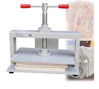 WENNEWU Presses Papier Manuelles Bureau, pour Bons, Factures Billets Banque DonnéEs Et Documents, avec Double Barre D'éQuilibrage, Peut êTre UtiliséE pour Aplatir Archives FinancièRes,Blanc,A5