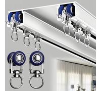 WENNEWU Rail à Rideaux Plafond pour Rideaux, Tentures Et Cloisons Rail à Rideaux De Plafond Ou Mural, Cloison De SéParation - Rail à Rideaux Coulissant pour Salon,A,2.8m(9.2ft)