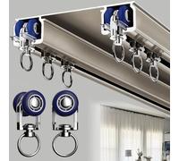 WENNEWU Rail à Rideaux Plafond pour Rideaux, Tentures Et Cloisons Rail à Rideaux De Plafond Ou Mural, Cloison De SéParation - Rail à Rideaux Coulissant pour Salon,C,2.9m(9.5ft)