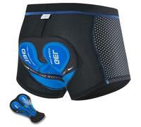 WENNEWU sous-VêTements De Cyclisme, Culotte De Cyclisme Respirante à SéChage Rapide, avec Coussinet éPais en Silicone,Blue Line,S