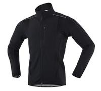 WENNEWU Veste De Cyclisme, Maillot Softshell Chaud d'hiver, Coupe-Vent Et ImperméAble, Coupe-Vent Respirant Et RéFléChissant, VéLo VTT VéLo De Route,Noir,EU S