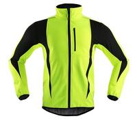 WENNEWU Veste De Cyclisme, Maillot Softshell Chaud d'hiver, Coupe-Vent Et ImperméAble, Coupe-Vent Respirant Et RéFléChissant, VéLo VTT VéLo De Route,Vert,EU XXL