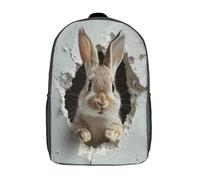 WENNUAN Lapin Sac A Dos Scolaire,Sortir du trou Cartable Fille Garçons Primaire Élémentaire Enfant,Sacs D'école Filles Adolescent Loisir Voyage Utilisation Quotidienne 17inch