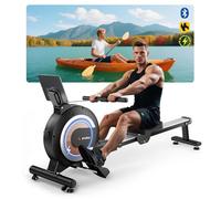 Wenoker Rameur Musculation d'Appartement, 32 Niveaux de Résistance, Rameur Magnétique avec APP & Écran LCD, Exclusive, Silencieux pour Entraînement Cardio, Capacité 160 kg, Rangement Vertical