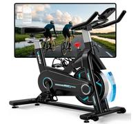 WENOKER Vélo d’Appartement Connecté avec App, Vélo d’Intérieur Silencieux 160 kg Schwarz-Dunkelblau