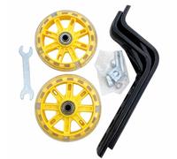 Wenoup Roues Stabilisatrices Vélo Renforcées, Jaune Lumineux avec Support Renforcé 3.0 Et Outils, Size to 1