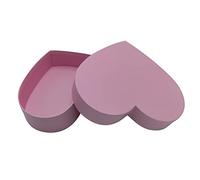 WENPACK Boîte cadeau vide en carton en forme de cœur pour la Saint-Valentin Rose