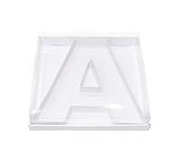WENPACK Boîte en carton à remplir - 30,5 cm - En forme de lettre - Couvercle transparent - Pour bonbons, charcuterie, pâturage (A)