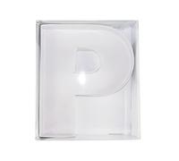 WENPACK Boîte en carton à remplir - 30,5 cm - En forme de lettre - Couvercle transparent - Pour bonbons, charcuterie, pâturage (P)
