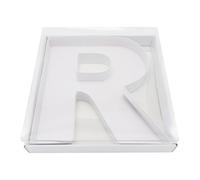 WENPACK Boîte en carton à remplir en forme de lettre 30,5 cm avec couverture transparente pour bonbons, charcuterie