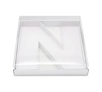 WENPACK Boîte en carton à remplir en forme de lettre avec couvercle transparent pour bonbons, charcuterie, pâturage (N)