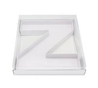 WENPACK Boîte en carton à remplir en forme de lettre de 30,5 cm avec couverture transparente pour bonbons, charcuterie (Z)