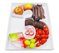 WENPACK Lot de 3 boîtes en carton à remplir en forme de chiffre avec couvercle transparent pour bonbons, charcuterie, pâturage 30,5 cm