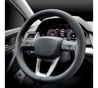 WENPANGPANG Couvre-Volant pour Toyota RAV 4 RAV4 2019-2024, Housse de Direction Auto Cuir Noir Antidérapant Accessoire Véhicule Respirant Décoration Intérieure Grip