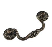 WenRan Lot de 4 poignées de tiroir C-C de 10,2 cm - Bronze antique foncé - Style vintage - Centres de 102 mm