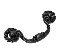 WenRan Lot de 4 poignées de tiroir de style vintage C-C (9,5 cm centres) - Noir antique - Centre de 96 mm