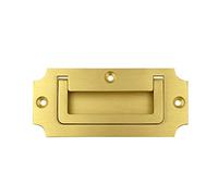 WenRan Lot de 4 poignées invisibles pour porte coulissante, tiroir et porte coulissante en laiton pur doré - Style moderne et minimaliste - Trou de traction - 86 mm
