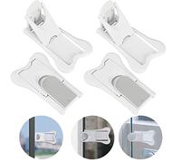 WENRERO 4 PCS Bloque Porte Coulissante Bébé Adhésif Sécurité Enfant Porte Coulissante Bloque Fenêtre Sécurité Enfant sans Percage Bébé Verrouillage Sécurité Bloque Porte pour Armoire Fenêtre Placard
