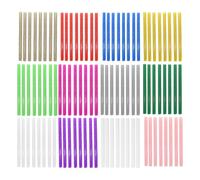Wenrescry 96 Bâtons de Colle 7x100 mm, Bâtons pour Pistolet à Colle Chaude, 12 Couleurs Pailletées, Colle DIY Multicolore pour Bricolage, Artisanat et Décorations Créatives