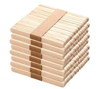 Wenrescry Lot de 400 bâtonnets de glace, en bois naturel, pour travaux manuels, spatules en bois pour l'artisanat et les cosmétiques (114 x 9 x 2 mm)