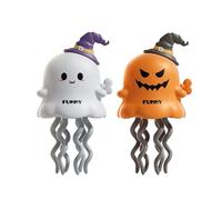 Wenrou 2 Pièce Figurines de Pieuvre Citrouille, Jouet à Remontoir Mécanique, Robot Rampant Musical, Calmar Dansant pour Bébé, Jouet d'halloween Dansant à Évitement d'obstacles, pour Enfants, Tout