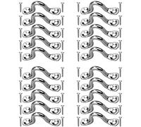 Wenrou 20 Pièces Pontet Inox, Plaque Oeillet Acier Inoxydable, Boucles De Pont En Acier Inoxydable, Boucles De Pont Pour Kayaks, Pontet Inox Oeil, Avec 40 Pièces Vis, Pour Kayak Canoe Rigging, 4mm