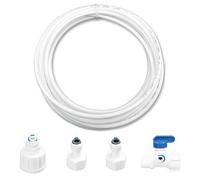 Wenrou 5 m Kit Connecteur Tuyau Réfrigérateur, Raccord De Cnnecteur Pour Réfrigérateur Tuyau, Tuyau D'Alimentation En Eau Universel, Avec Vanne Anti Retour, Pour Réfrigérateurs Européen, 1/4'