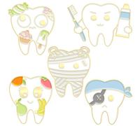 Wenrou Broche Dentaire Bleue, 5 Pièces, Accessoires Dentistes, Cadeaux, Souvenirs, Vêtements, Sacs (B)