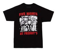 WENROU Five Nights at Freddy's Group Shot T-shirt pour adulte, Noir , S
