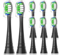 WENS Têtes de Brosse à Dents de Rechange Compatible avec Philips Sonicare, Brossette de Rechange pour ProtectiveClean, 8 Noir