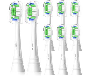 WENS Têtes de Brosse à Dents de Rechange Compatible avec Philips Sonicare, Brossette de Rechange pour ProtectiveClean, 8 Blanc