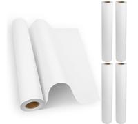 Wensdr Lot de 5 rouleaux de papier pour traceur - 61 cm x 45 m - Avec noyau de 5 cm - Impression CAO - Grand format - 80 g/m² - Ingénieurs, architectes, designers - Papier pour traceur professionnel