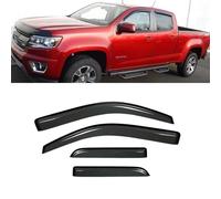 Wensdy Lot de 4 déflecteurs d'air pour fenêtre latérale, montage extérieur, pare-pluie, visière de fenêtre pour Chevrolet/GMC Colorado Canyon Crew Cab 94995 2015-2022