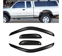 Wensdy Lot de 4 déflecteurs d'air pour fenêtre latérale, montage extérieur, pare-soleil, pluie, visières fumées foncées pour Toyota Tacoma 1995-2004 cabine étendue 94948