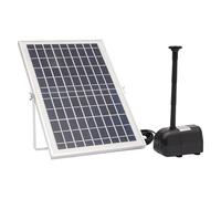 Wensiy Pompe de fontaine solaire - 10 W - 1000 l/h - Pompe solaire pour fontaine avec 10 buses - Pompe à eau solaire pour jardin, étang, fontaine, cascade et piscine