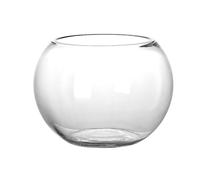 Wensmy Bol à poisson en verre - Rond - 20 cm - 200 ml - Betta & Goldfish - Résistant aux chocs - Compact - Pour l'intérieur - Fait main - Décoration de bureau