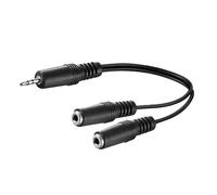 GOOBAY 50465 - Adaptateur y Klnke, 3,5 mm, prise 3 broches/2 ports 2 broches
