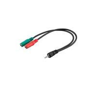 Wentronic 50467 câble 3.5mm 0.3 m noir, vert, rouge goobay