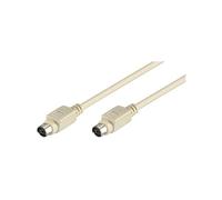 Wentronic 50555 - Câble de connexion (connecteur Mâle PS/2 vers connecteur Mâle PS/2, 2 m), couleur gris