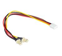 Wentronic 93880 Câble d'alimentation interne pour ventilateur 2 fiches 3 broches vers 1 prise 3 broches Noir 1 pièce