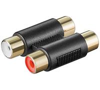 Wentronic A 181 G - adaptateurs et connecteurs de câbles (2xRCA, 2xRCA, Femelle/Femelle, Noir)